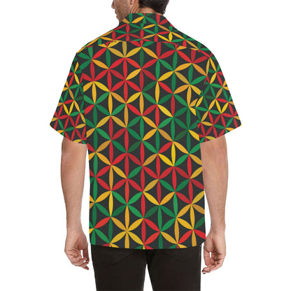 Rasta Pattern Print Design A04 Men's Hawaiian Shirt