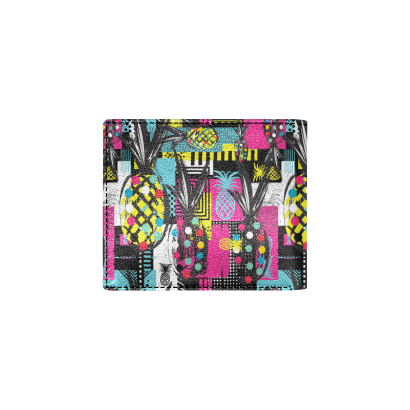 Pop Art Pineapple Pattern Print Design A02 Men's ID Card Wallet