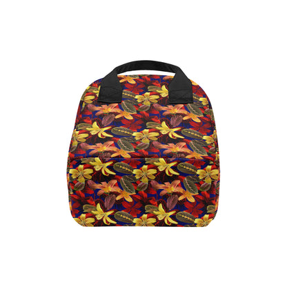 Lily Pattern Print Design LY014 Insulated Lunch Bag