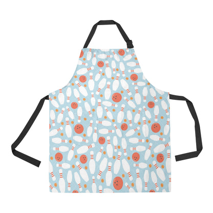 Bowling Pattern Print Design 09 Apron with Pocket