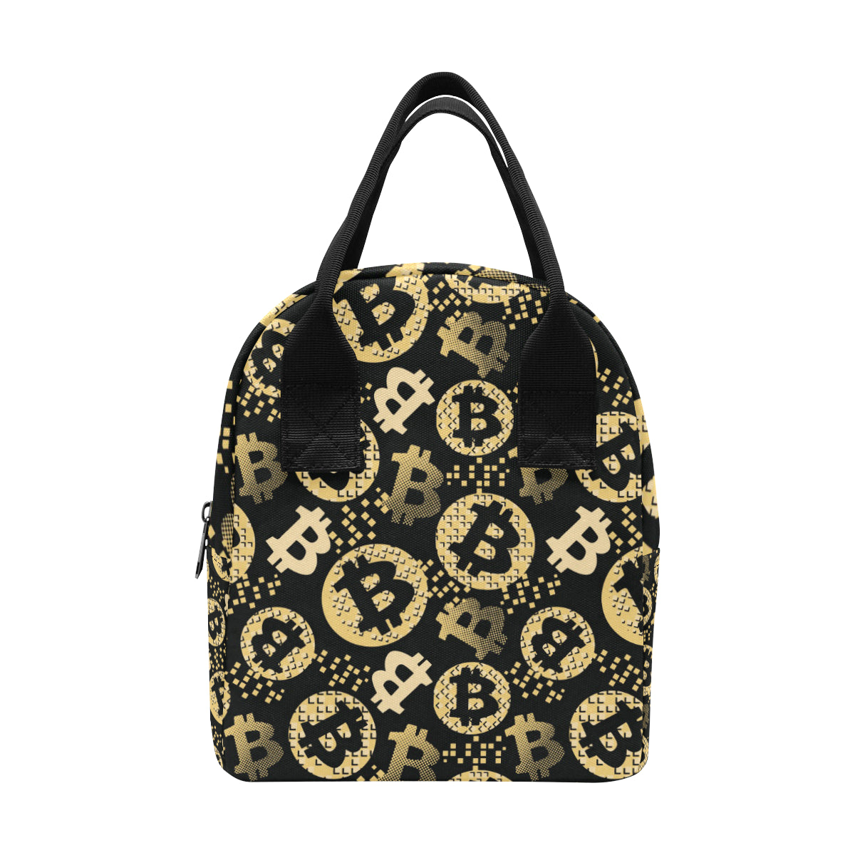 Bitcoin Pattern Print Design DO06 Insulated Lunch Bag