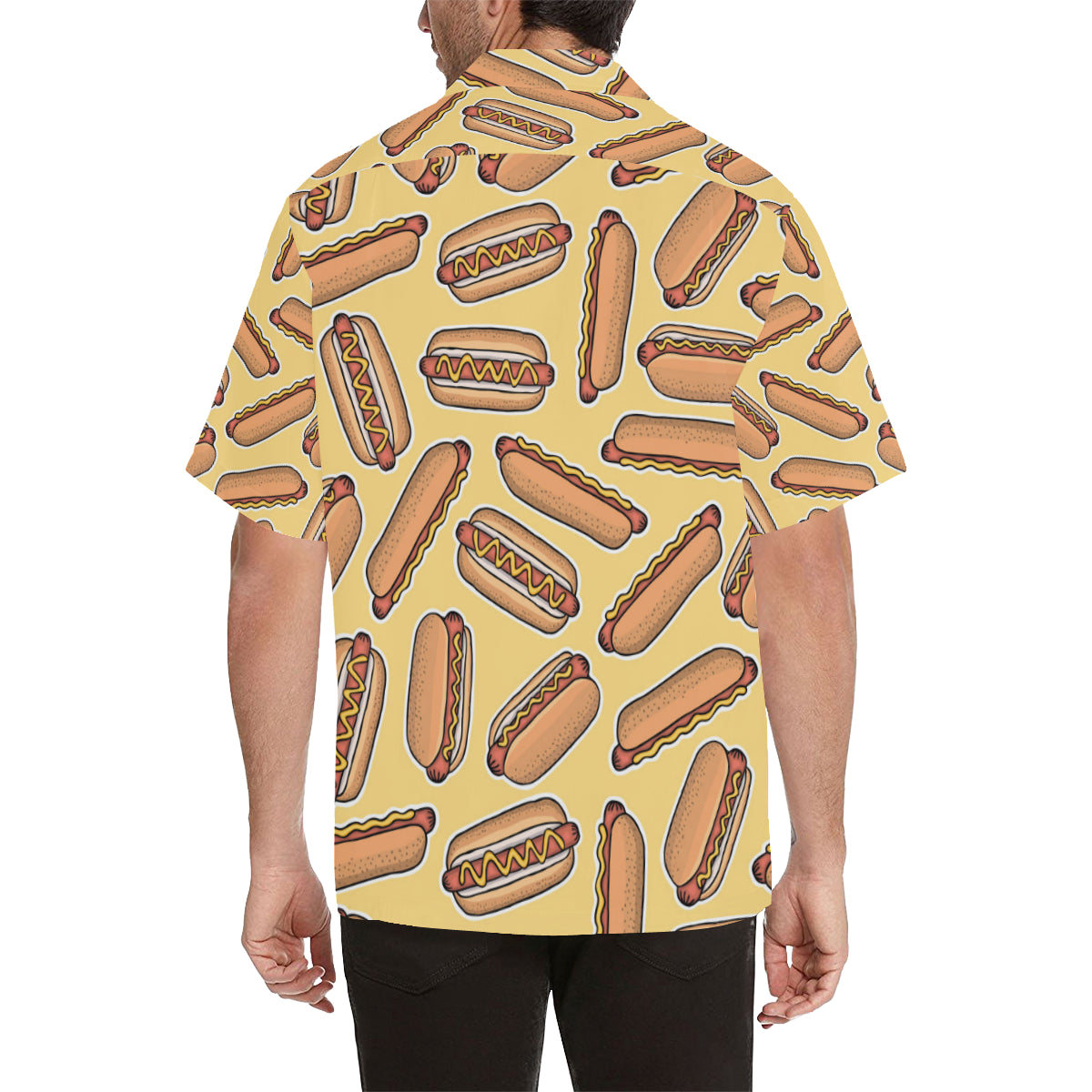 Hot Dog Pattern Print Design 01 Men's Hawaiian Shirt
