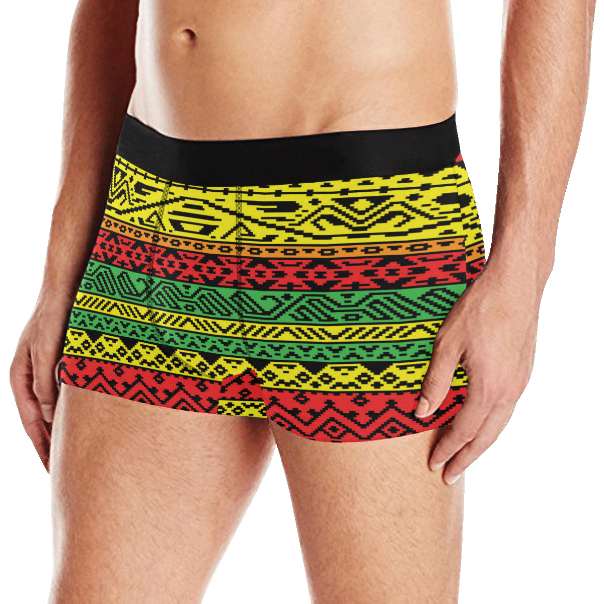 Rastafarian Pattern Print Design A02 Men's Boxer Briefs