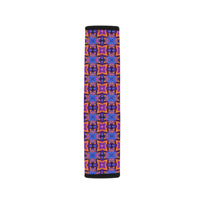kaleidoscope Purple Orange Print Design Car Seat Belt Cover