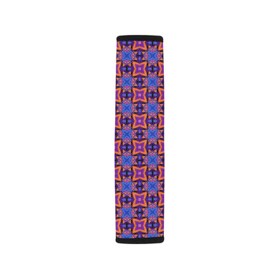 kaleidoscope Purple Orange Print Design Car Seat Belt Cover