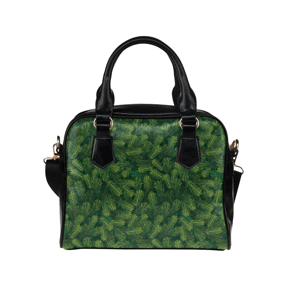 Christmas Tree Pattern Print Design 02 Shoulder Handbag