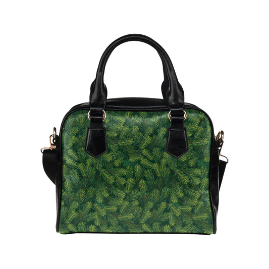 Christmas Tree Pattern Print Design 02 Shoulder Handbag