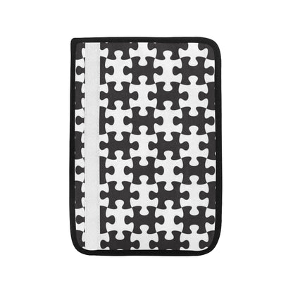 Puzzle Black White Pattern Print Design A02 Car Seat Belt Cover