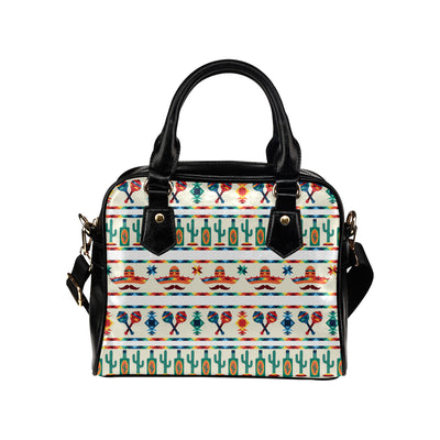 Maracas Mexican Pattern Print Design 01 Shoulder Handbag