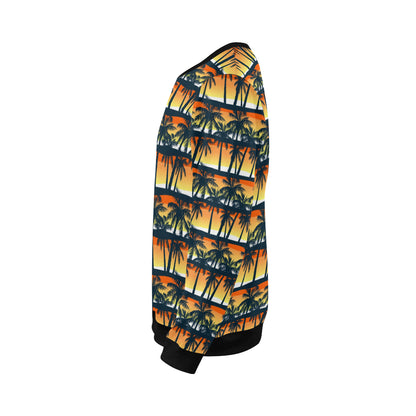 Palm Tree Pattern Print Design PT011 Men Long Sleeve Sweatshirt
