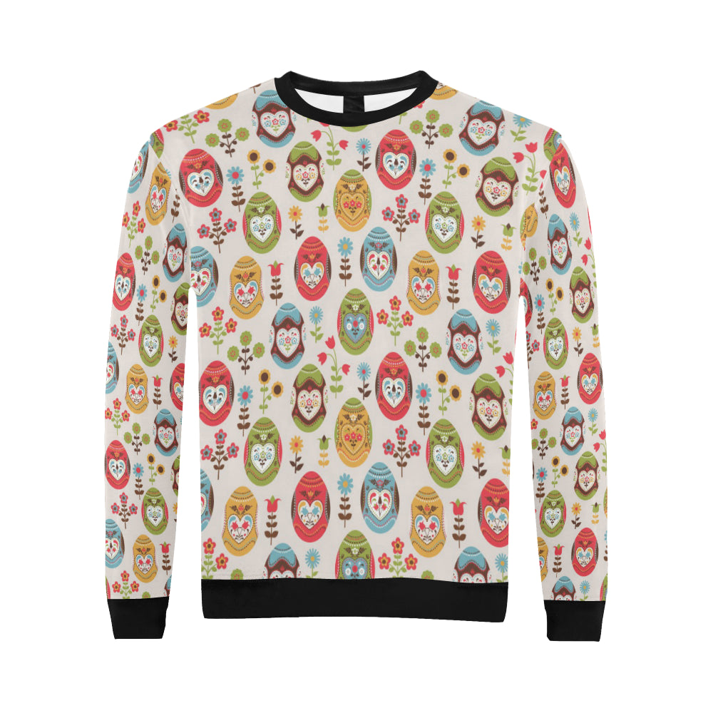 Easter Eggs Pattern Print Design RB011 Men Long Sleeve Sweatshirt