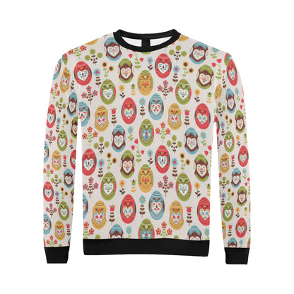 Easter Eggs Pattern Print Design RB011 Men Long Sleeve Sweatshirt
