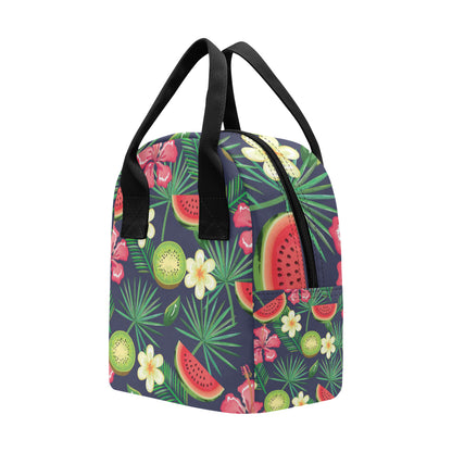 Tropical Fruits Pattern Print Design TF05 Insulated Lunch Bag