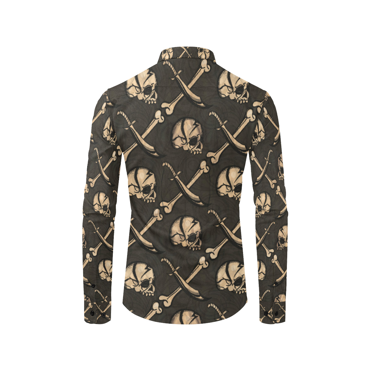 Pirate Pattern Print Design A03 Men's Long Sleeve Shirt