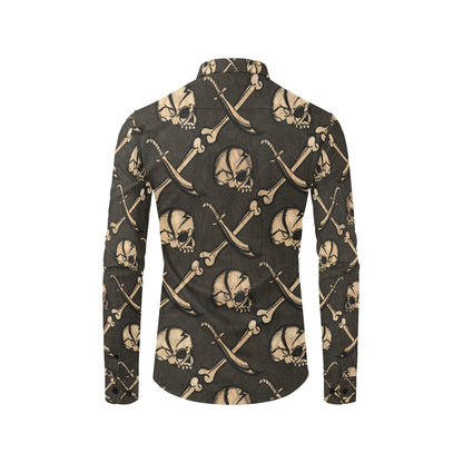Pirate Pattern Print Design A03 Men's Long Sleeve Shirt