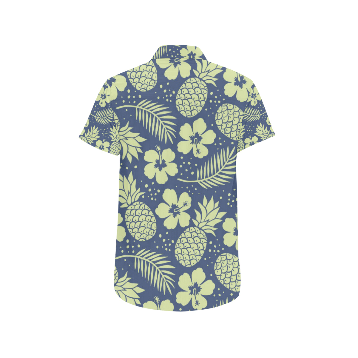 Pineapple Pattern Print Design PP07 Men's Short Sleeve Button Up Shirt
