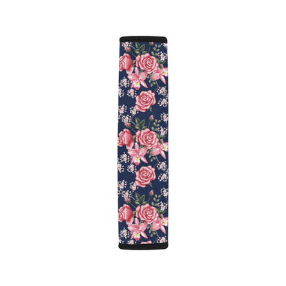 Rose Pattern Print Design A05 Car Seat Belt Cover