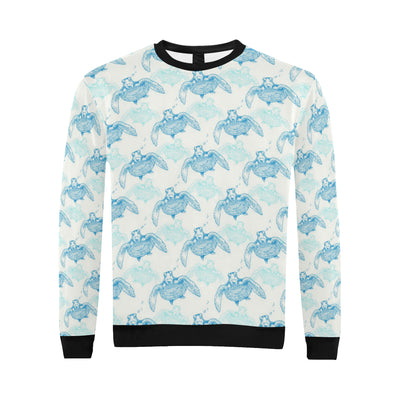 Sea Turtle Pattern Print Design T01 Men Long Sleeve Sweatshirt