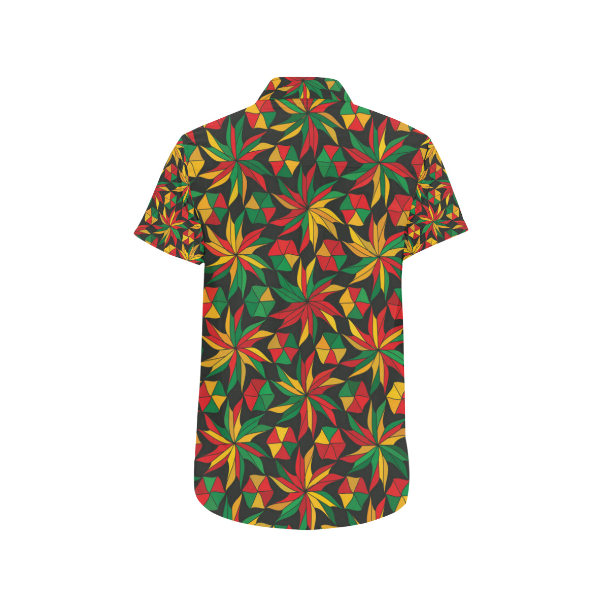 Rastafarian Pattern Print Design A03 Men's Short Sleeve Button Up Shirt