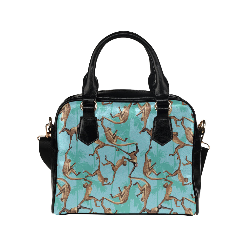 Monkey Pattern Print Design 04 Shoulder Handbag