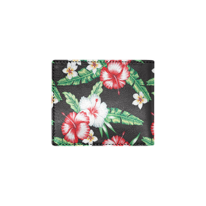 Hawaiian flower tropical leaves Men's ID Card Wallet