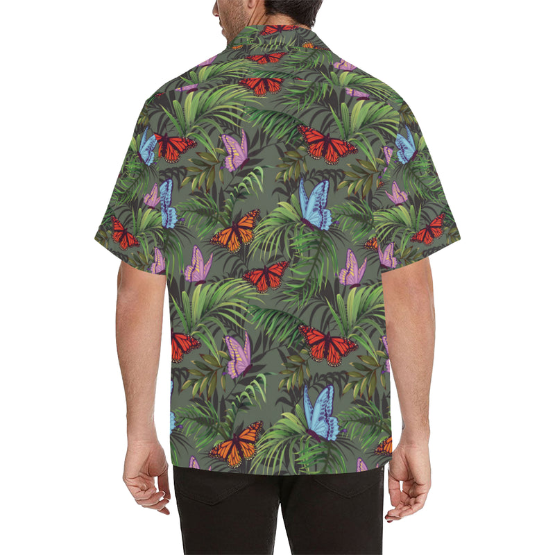 Monarch Butterfly Pattern Print Design 04 Men's Hawaiian Shirt