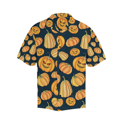 Pumpkin Halloween Pattern Print Design A04 Men's Hawaiian Shirt