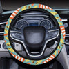 Beach Scene Pattern Print Design 02 Steering Wheel Cover with Elastic Edge