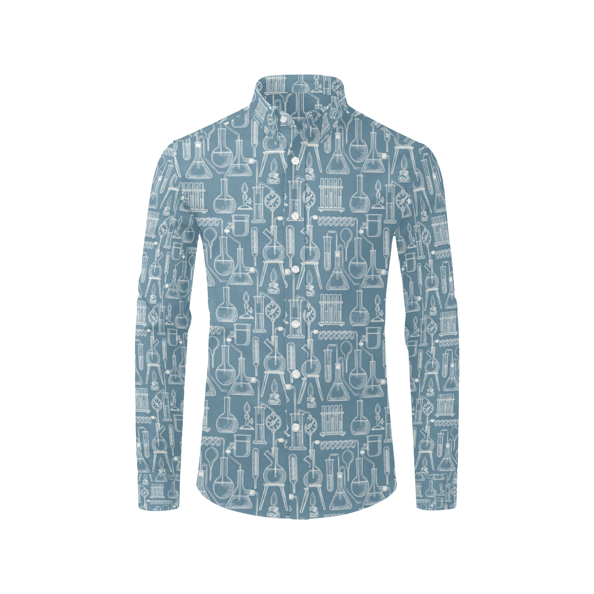 Chemical Pattern Print Design 05 Men's Long Sleeve Shirt