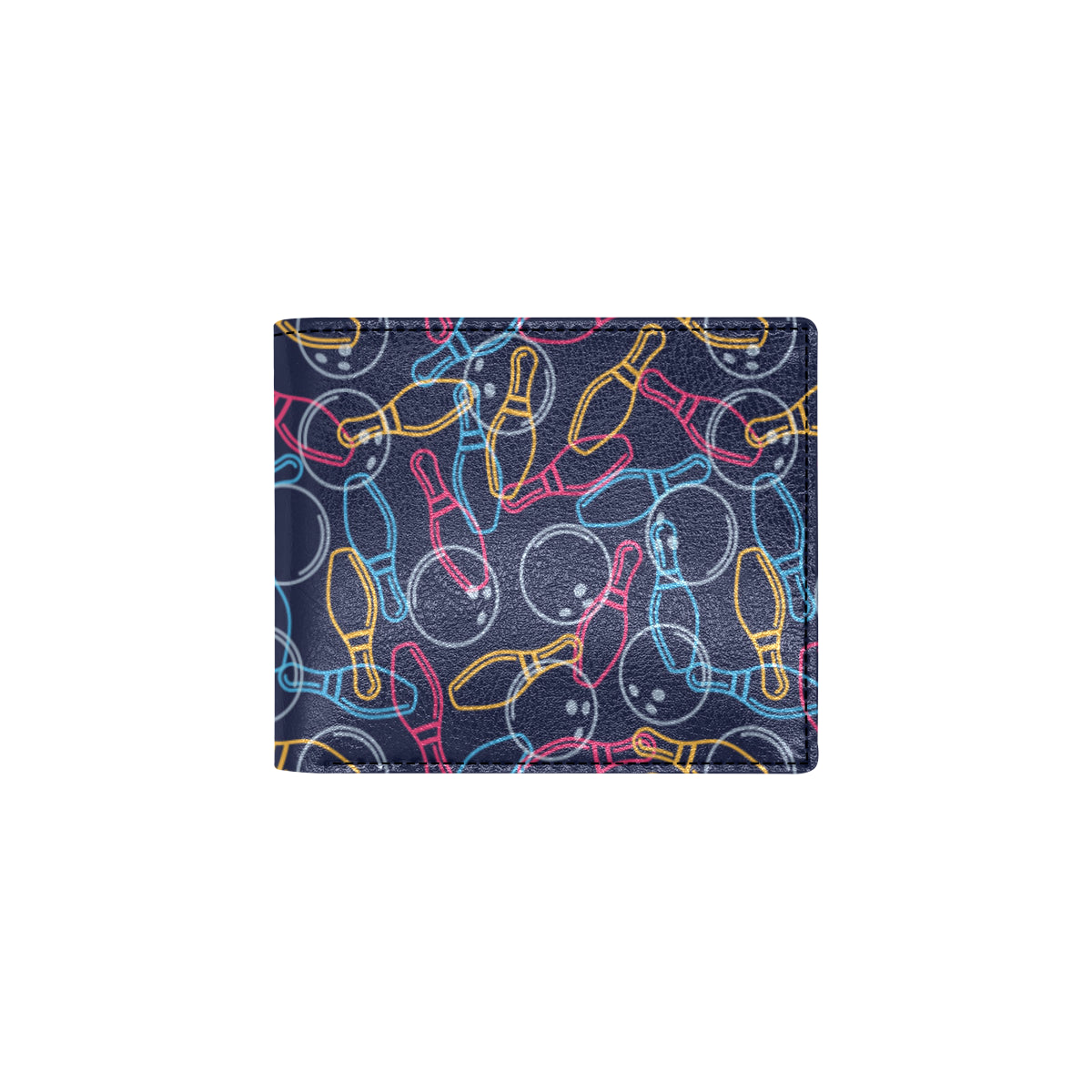 Bowling Pattern Print Design 07 Men's ID Card Wallet