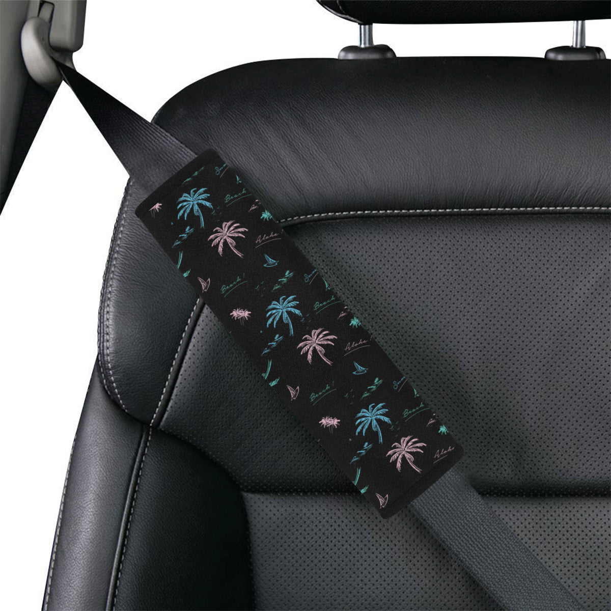 Aloha Hawaii Pattern Print Design 03 Car Seat Belt Cover