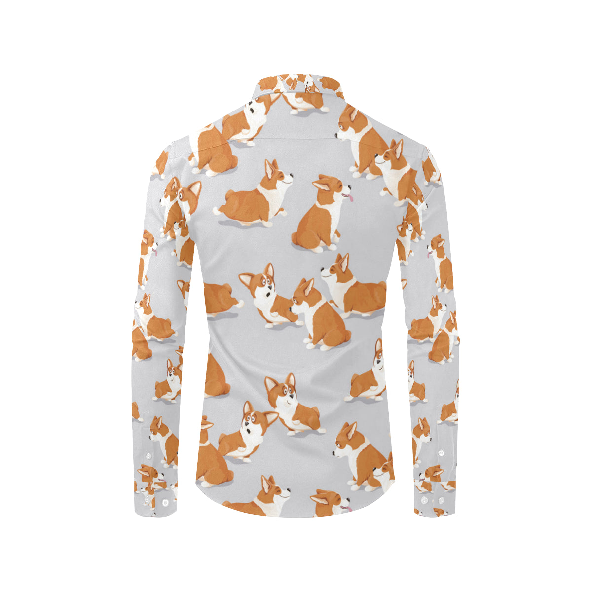 Pembroke Welsh Corgis Pattern Print Design A04 Men's Long Sleeve Shirt