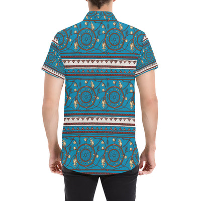 Dream catcher aztec Men's Short Sleeve Button Up Shirt