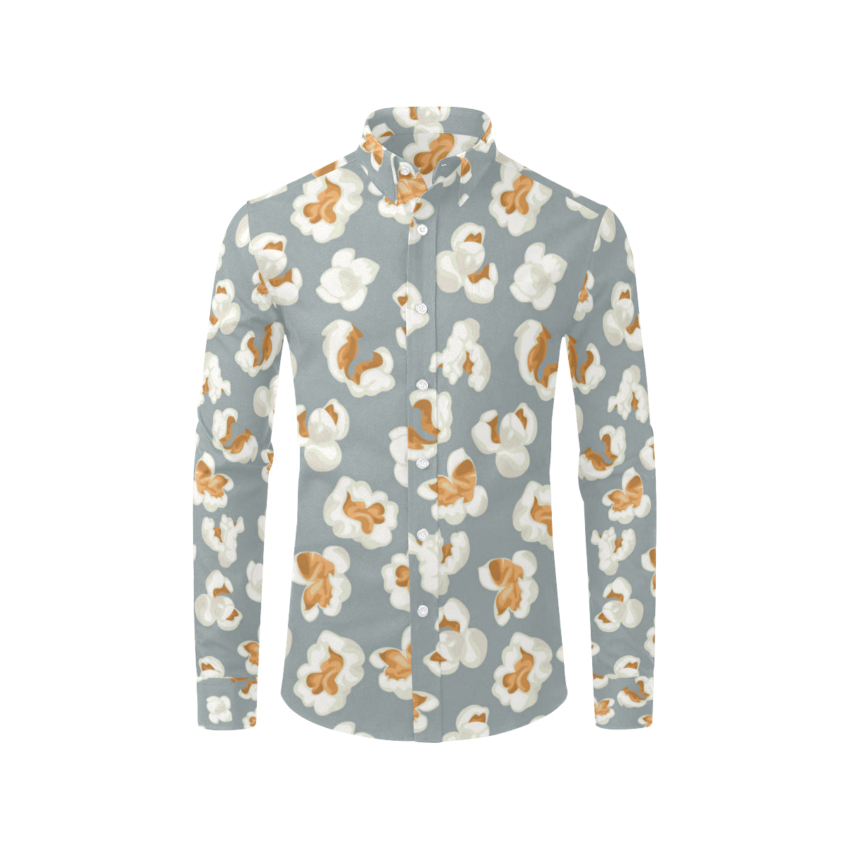 Popcorn Pattern Print Design A05 Men's Long Sleeve Shirt
