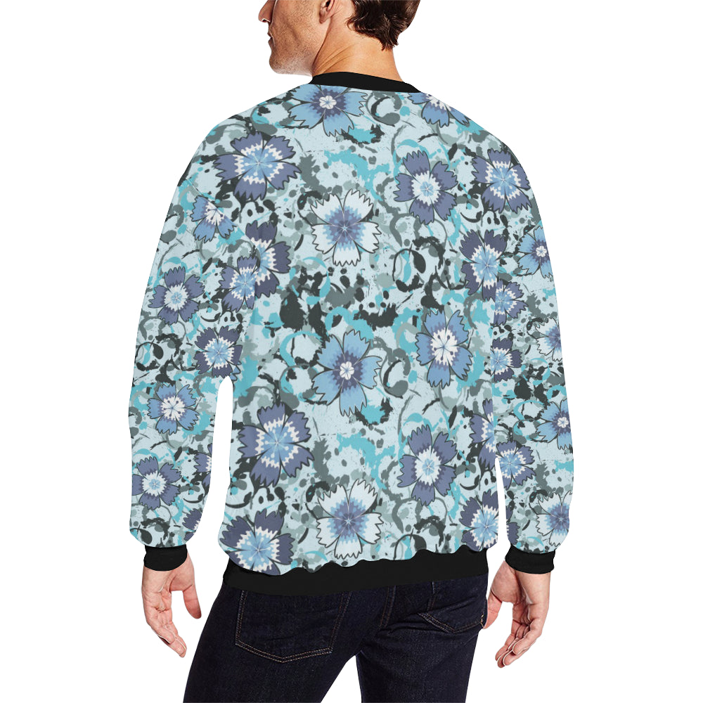 Carnations Pattern Print Design CN04 Men Long Sleeve Sweatshirt
