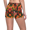 Amaryllis Pattern Print Design AL05 Yoga Shorts