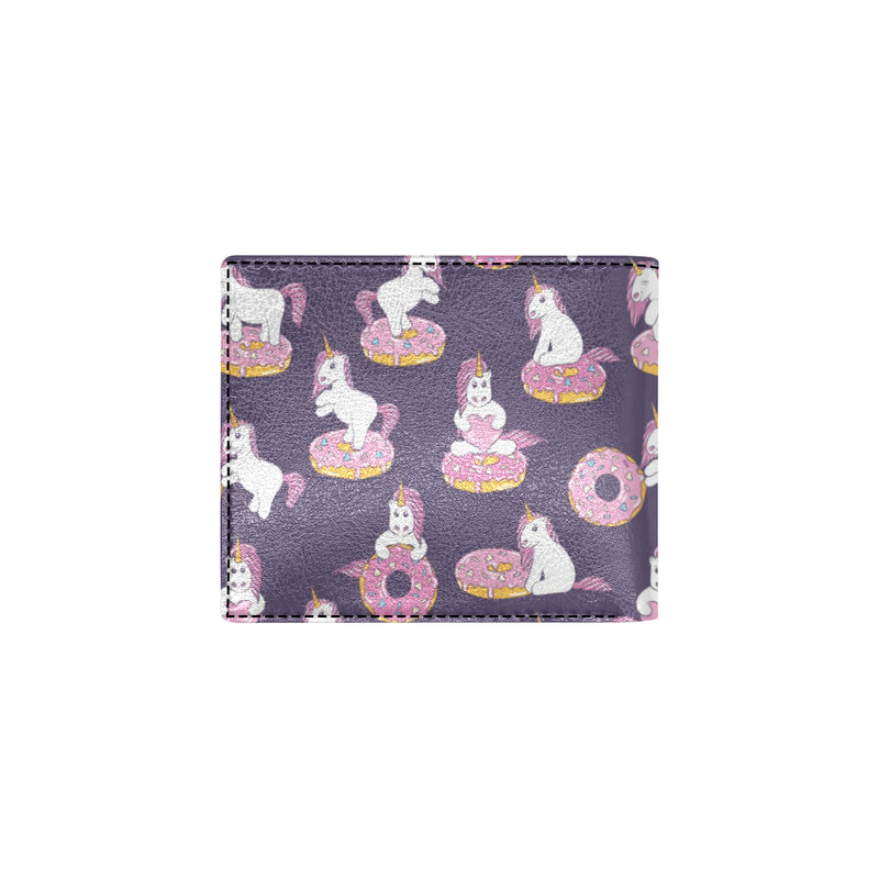 Donut Unicorn Pattern Print Design DN011 Men's ID Card Wallet