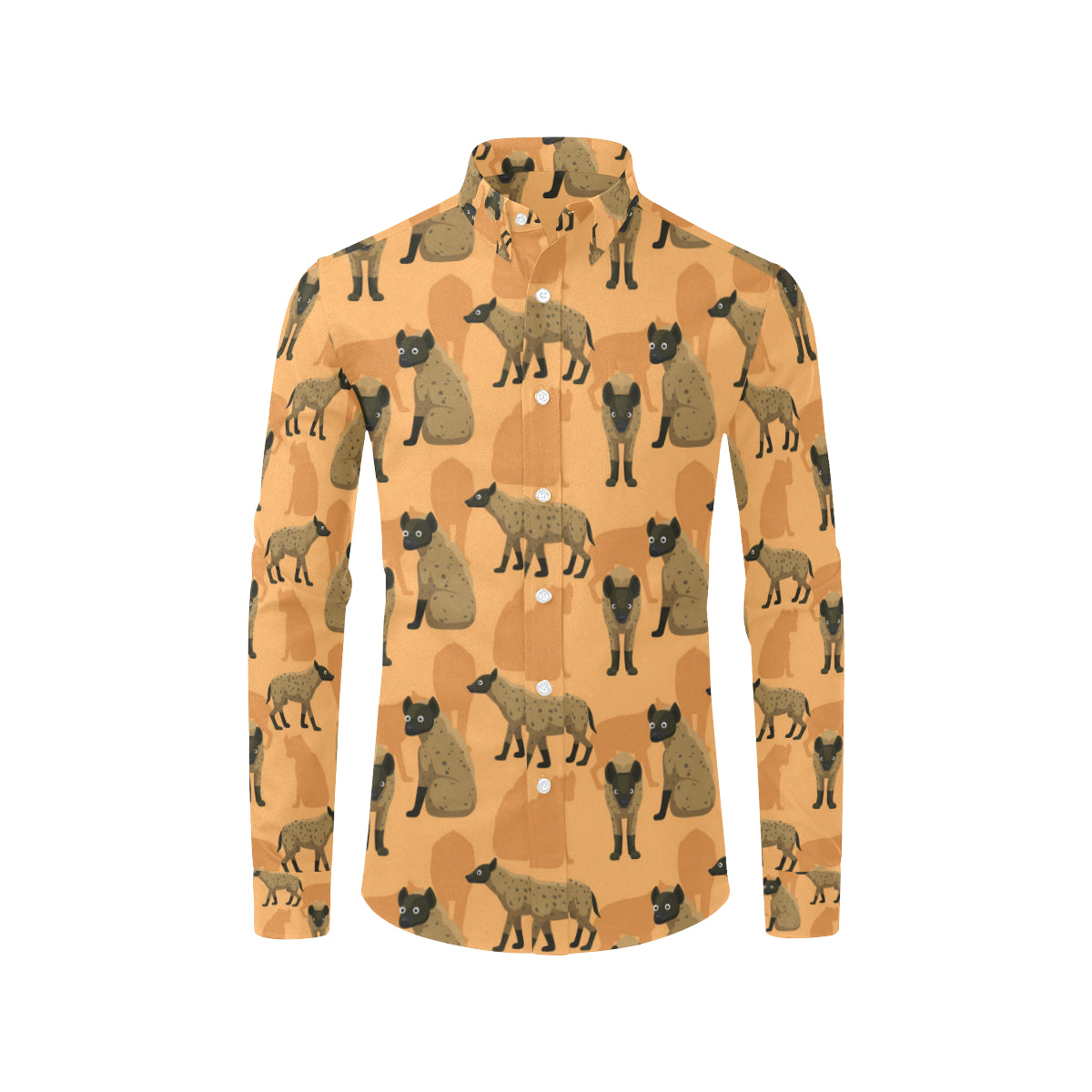 Hyena Pattern Print Design 01 Men's Long Sleeve Shirt