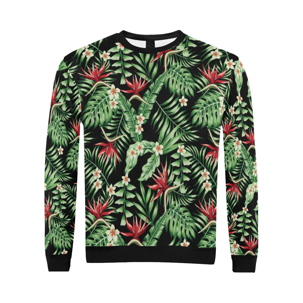 Bird Of Paradise Pattern Print Design BOP05 Men Long Sleeve Sweatshirt