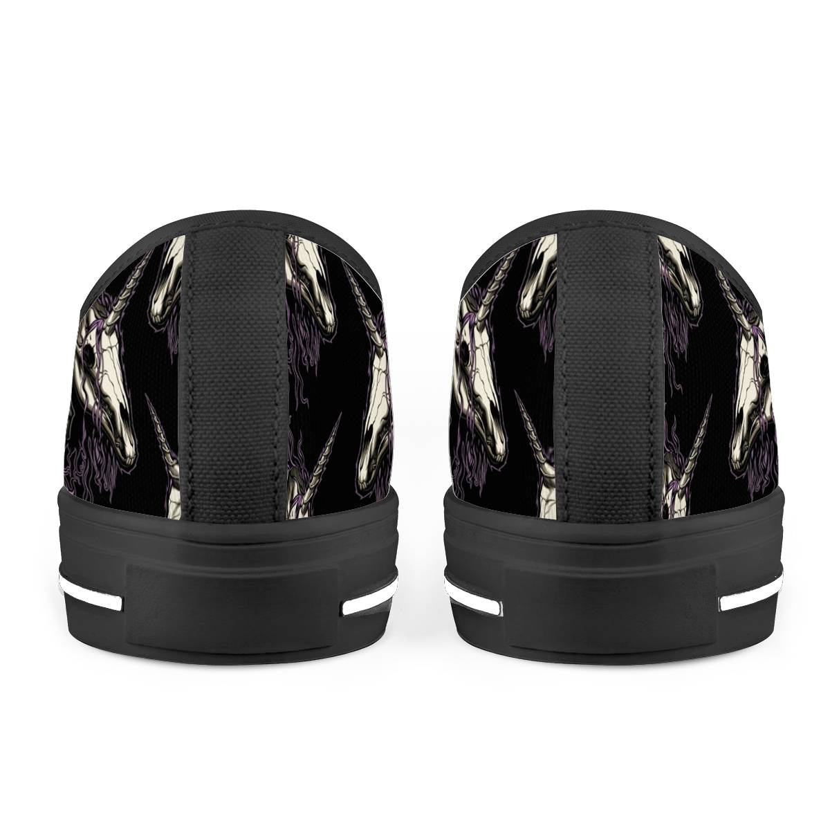 Unicorn Skull head Women Low Top Shoes
