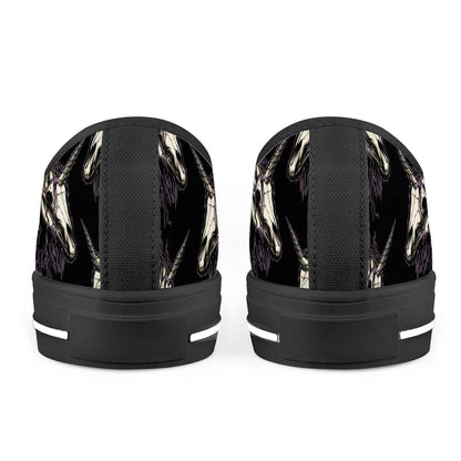 Unicorn Skull head Women Low Top Shoes