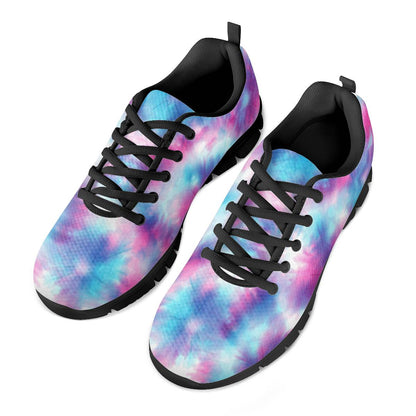 Tie Dye Blue Pink Women Sneakers Shoes