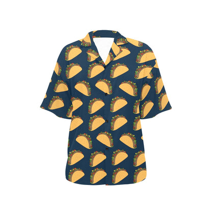 Taco Pattern Print Design TC04 Women's Hawaiian Shirt