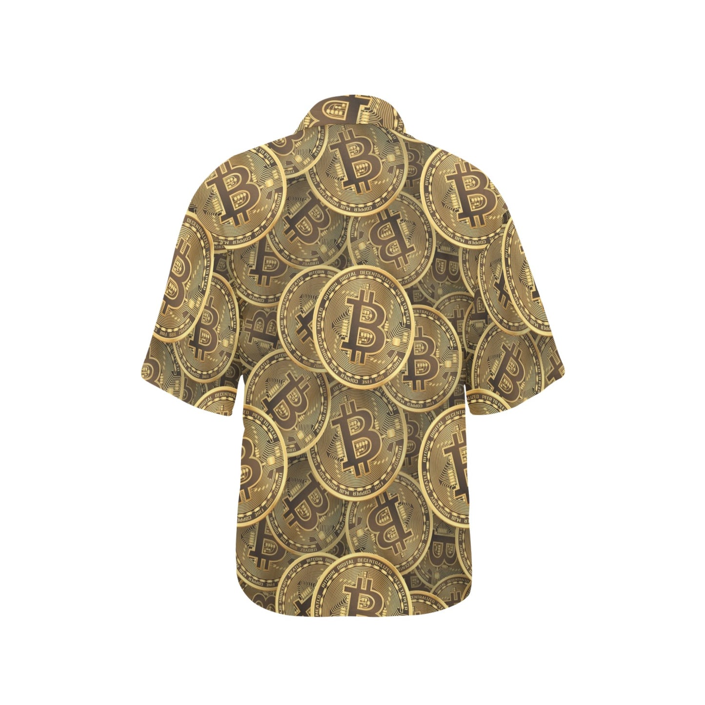 Bitcoin Pattern Print Design DO01 Women's Hawaiian Shirt