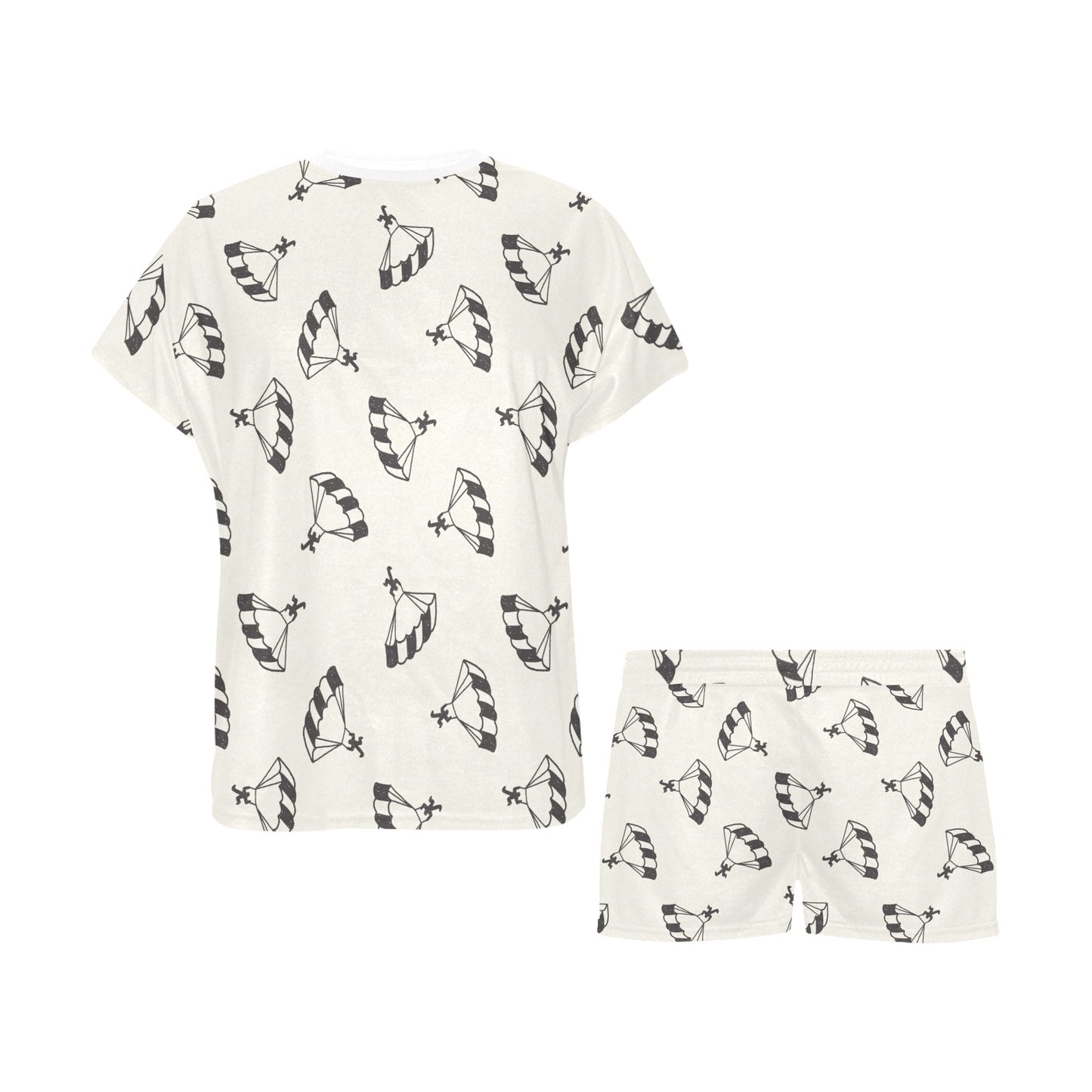 Skydiver Print Design LKS301 Women's Short Pajama Set