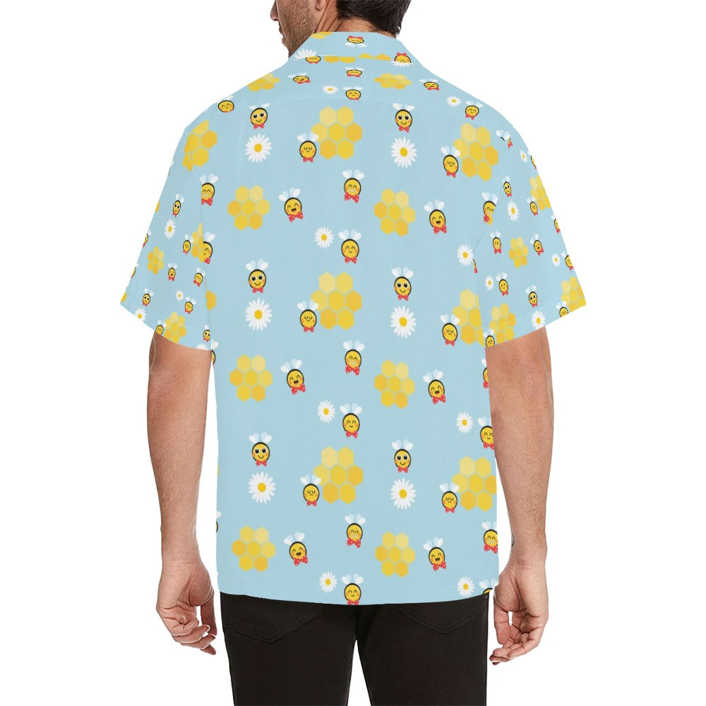 Bee Cute Print Design LKS304 Men's Hawaiian Shirt