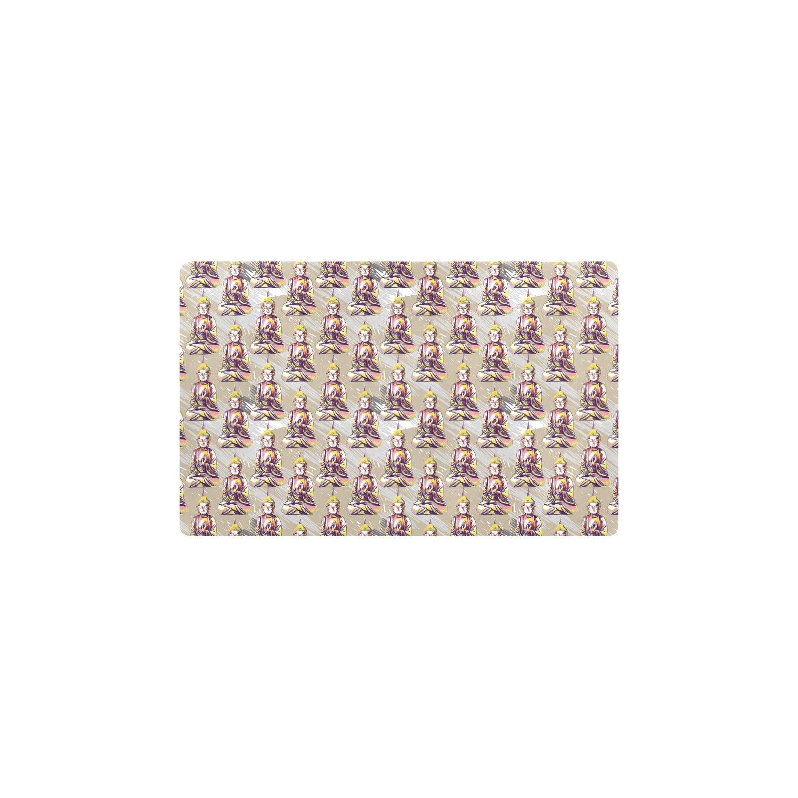 Buddha Pattern Print Design 07 Kitchen Mat