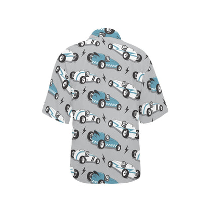 Racing Vintage Pattern Print Design A02 Women's Hawaiian Shirt