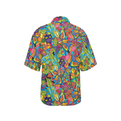 Trippy Print Design LKS301 Women's Hawaiian Shirt