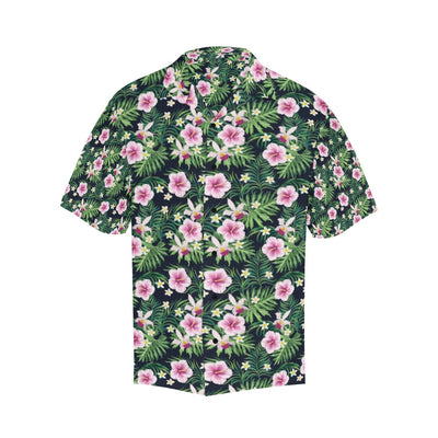 Hibiscus Tropical Print Design LKS309 Men's Hawaiian Shirt